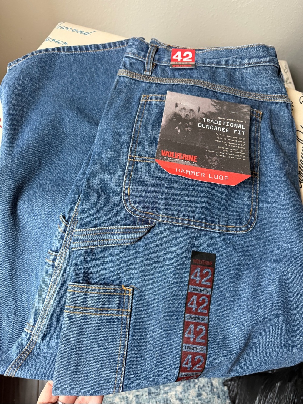 Wolverine Men's Relaxed Dungaree Jeans - Blue Denim